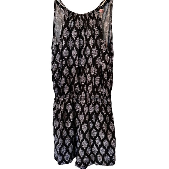 🌸3/$15🌸Black and White Boho Romper V-Neck Sz Small - Picture 2 of 8